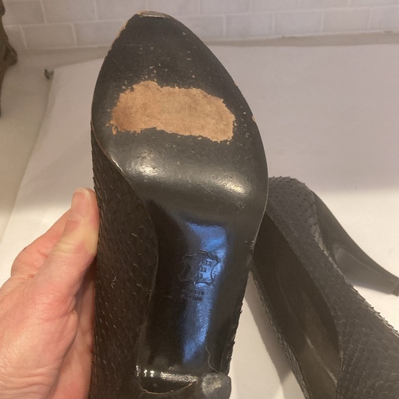 Vintage Christian Dior black python pumps - Picture 8 of 13